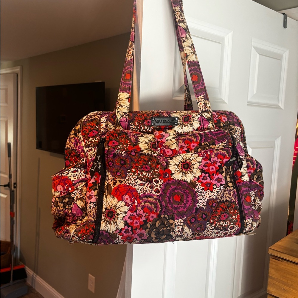 Vera Bradley Red and Pink Baby Bag Floral Collection
